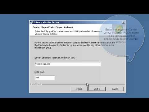 VMware vCenter Linked Mode Installation