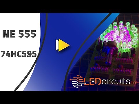 NE555 & 74HC595 LED CIRCUIT #1. PROJECT
