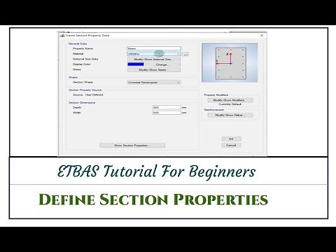 ETABS Tutorial For Beginners [Chapter 6]: Define Section Properties in ETABS
