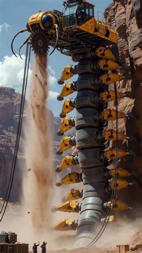 Giant Sand Eater Machine Digging Like a Worm