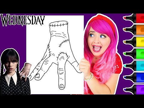 Coloring Thing Wednesday on Netflix Coloring Page | Ohuhu Art Markers