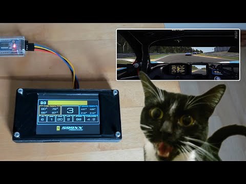 Nextion Display SimHub test in Assetto Corsa Competizione [DIY SIM RACING DASHBOARD]