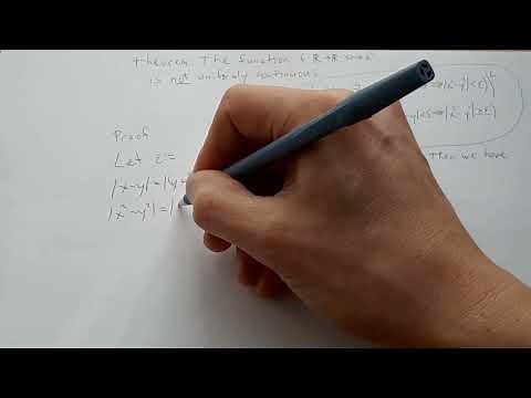 Proof: x^2 is NOT uniformly continuous