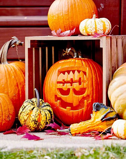 Make This Easy Frankenstein Jack-o'-Lantern With Our Free Printable Stencil
