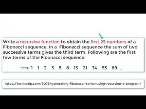 Generating Fibonacci Series using Recursion: C Program