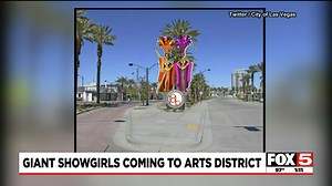 The city of Las Vegas says it's working on adding 50-foot showgirls to its welcome getaway near downtown. As part of the $631K project, the city will also move the original showgirls to a new sign near the Arts District. https://bit.ly/3Jpmshc | FOX5 Las Vegas