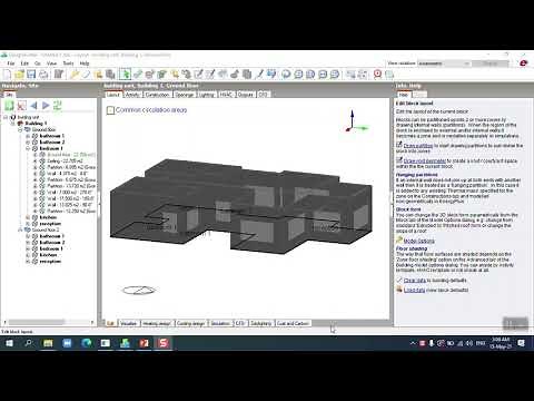 Lecture 6 DesignBuilder tutorial construction, opening and energy simulation