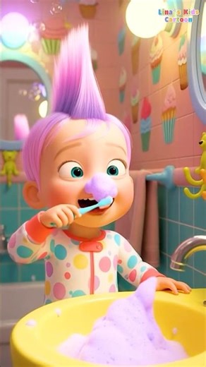 Cartoon Kids Brushing Teeth 🪥🎵 Cartoon For Kids