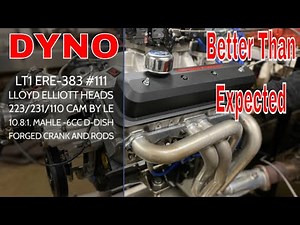 All Natural 10.8 Compression Ratio LT1 number 111 on the Dyno