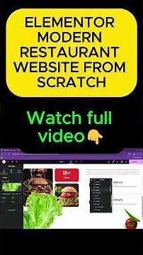Create a Next-Level RESTAURANT WEBSITE with ELEMENTOR #elementorpro #wordpress #wordpresstutorial