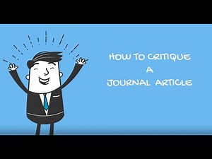 Critiquing a journal article