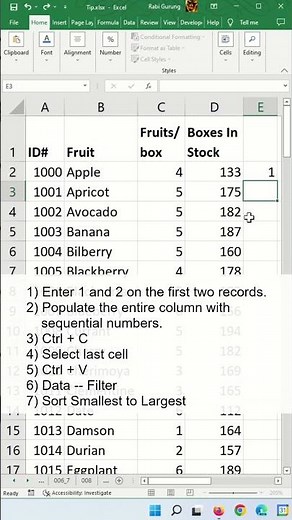 Insert Blank Space Between Rows - Excel Tips and Tricks #shorts