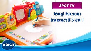 ✨ Un bureau d'activités 100% interactif pour faire le plein d'apprentissages ! 👶 Âge conseillé : 3 - 6 ans. 💡 Votre enfant utilise le stylet sur l'écran interactif pour apprendre à écrire les lettres et les nombres en suivant les points lumineux. Pour découvrir Magi bureau interactif, c'est ici 👉 https://bit.ly/3CvCg0b | VTech Jouets