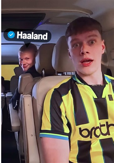 You never know who’s in the back seat… 😅🚗 Full episode on YT! 🍿 | Haaland