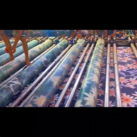 Rotary printing in textile This video shows the full reactive printing process in a rotary printing machine. Filmed in a textile factory in Bangladesh. #TextilePrinting #AllOverPrinting #PrintingFactoryBD #RotaryPrinting #Shorts #rells #fyp | Textile Printing Technologies Of Bangladesh