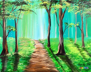 Forest Painting - Acrylic Painting Tutorial For Beginners