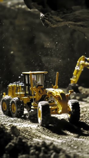 Miniature Construction Marvels: Grader at Work!