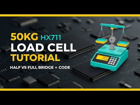 50kg Load Cell Tutorial | Half Bridge vs Full Bridge Setup + Arduino/ESP32 Code