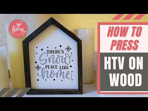 How to Apply Heat Transfer Vinyl to Wood with a Heat Press ✂️