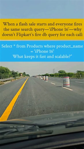 Deshansh Garg on Instagram: "✅ Answer: How Flipkart Handles Millions of “iPhone 16” Searches During a Sale When a sale like Big Billion Days starts, millions of users hit the search bar at the same second. If Flipkart simply ran a DB query for every search, the database would crash instantly. Here’s how they keep search lightning fast: --- ## 1️⃣ Search Indexing Instead of DB Queries Flipkart doesn't search the database directly. They use a search engine like Elasticsearch / Solr. * Data is conv