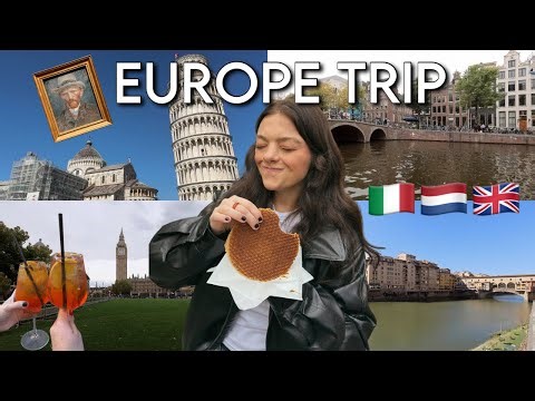 europe travel vlog: travel with me to amsterdam, florence, & london for 10 days!! 🇳🇱🍝💂🏼