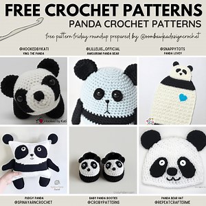 Free Panda Crochet Patterns: Slippers, Hats & Amigurumi Bears