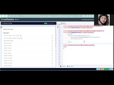 Daemon threads java program #codetanta