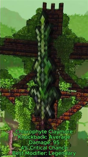 Chlorophyte Claymore #terraria #terrariahardmode #blender #3danimation