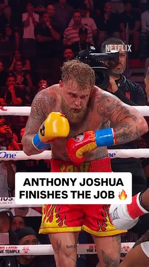 Anthony Joshua’s celebration was as cold as the knockout 🥶 #JakeJoshua #AnthonyJoshua #JakePaul #Boxing | NetflixSports