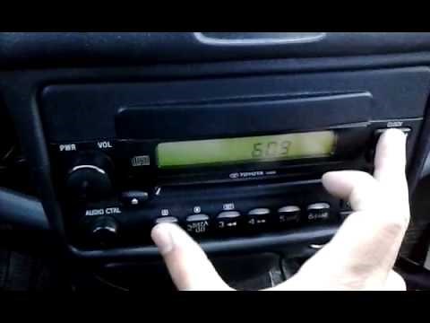 How to set the time on a 2000 to 2003 Toyota Echo car stereo radio deck