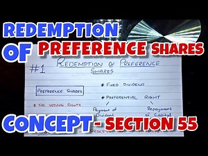 #1 Redemption of Preference Shares - Concept -By Saheb Academy - B.COM / BBA / CA INTER