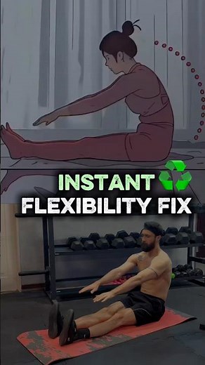 A Simple Trick to Improve Your Hamstring Flexibility(Real+Animated Tutorial) ♻️🧘🏻@M‪@MiladRahimifit‬