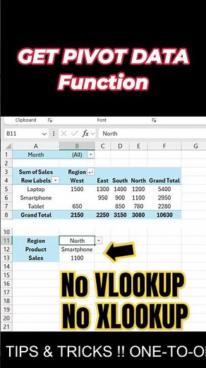 GETPIVOTDATA Function in Excel #excel365