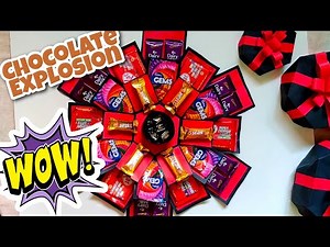 Hexagonal Chocolate explosion box | Surprise gift box for birthday, anniversary , Valentine's day |