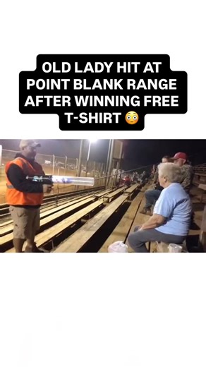 15 reactions · 7 comments | This old woman won a free t-shirt and they delivered it to her by shooting her with it at point blank range … | Emmanuelle Jacob | Facebook