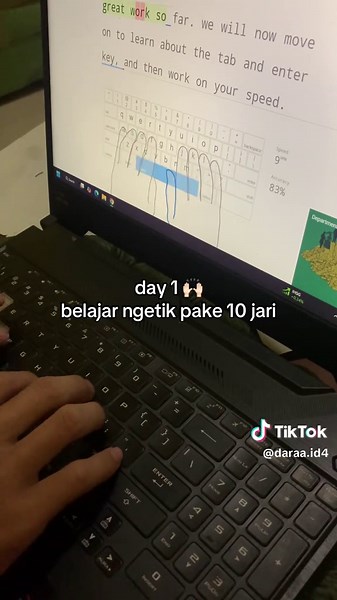 Learn Touch Typing in 10 Days: Day 1 Progress