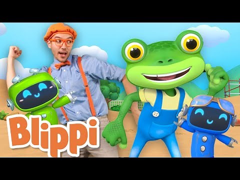 The Excavator Song Dance | Songs For Kids | Blippi & ‪@GeckosGarage‬
