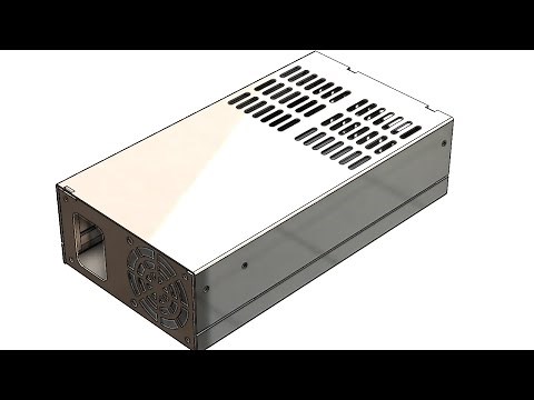 SolidWorks Sheet Metal Tutorial # 348 : Power Supply Chassis - project 38