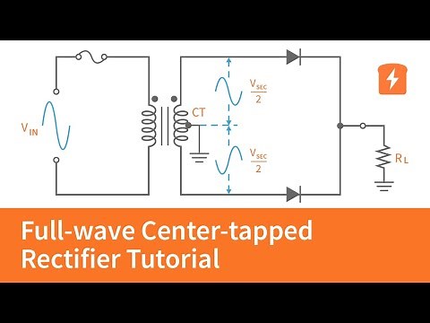 Full-wave Center-tapped Rectifier Tutorial | Basic Electronics