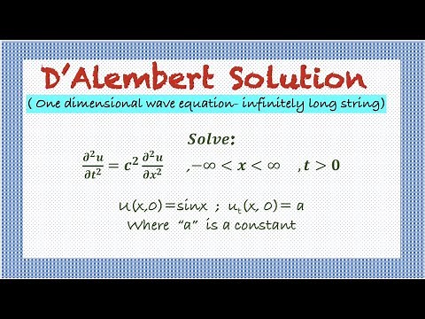 D'Alembert solution for one dimensional wave equation
