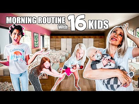MORNING ROUTINE with 16 KiDS!!