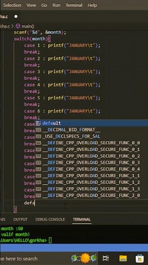|| C PROGRAMMING TO CREATE MONTH CALENDAR || #coding || #programming || #softwaredeveloper ||