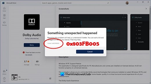 Fix 0x803FB005 Microsoft Store Error on Windows 11