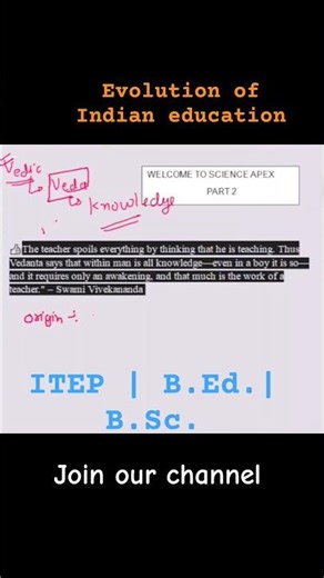evolution of indian education ITEP