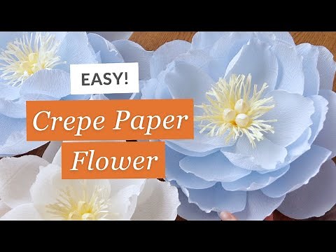 How to make LARGE CREPE PAPER FLOWERS (EASY!) | DIY wall decoration with crepe paper