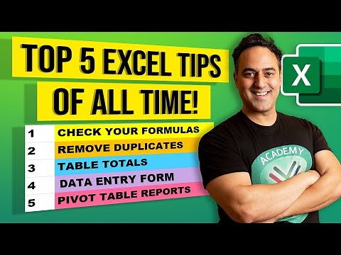 Top 5 Microsoft Excel Tips and Tricks (OF ALL TIME) - Excel Beginners to Advanced
