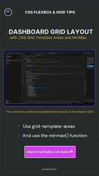 The Master CSS Grid Trick for Dashboards 🏗️ #frontend #cssgrid #coding #shorts