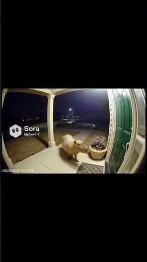 #doorbellcam #capybara #viral #funny #ai