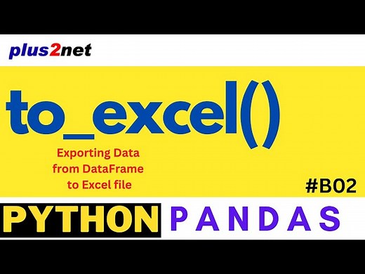 to_excel() to write Pandas DataFrame data to excel file