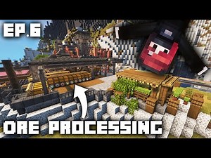 Building an Ore Processing Machine with Minecraft Create + Schematic!